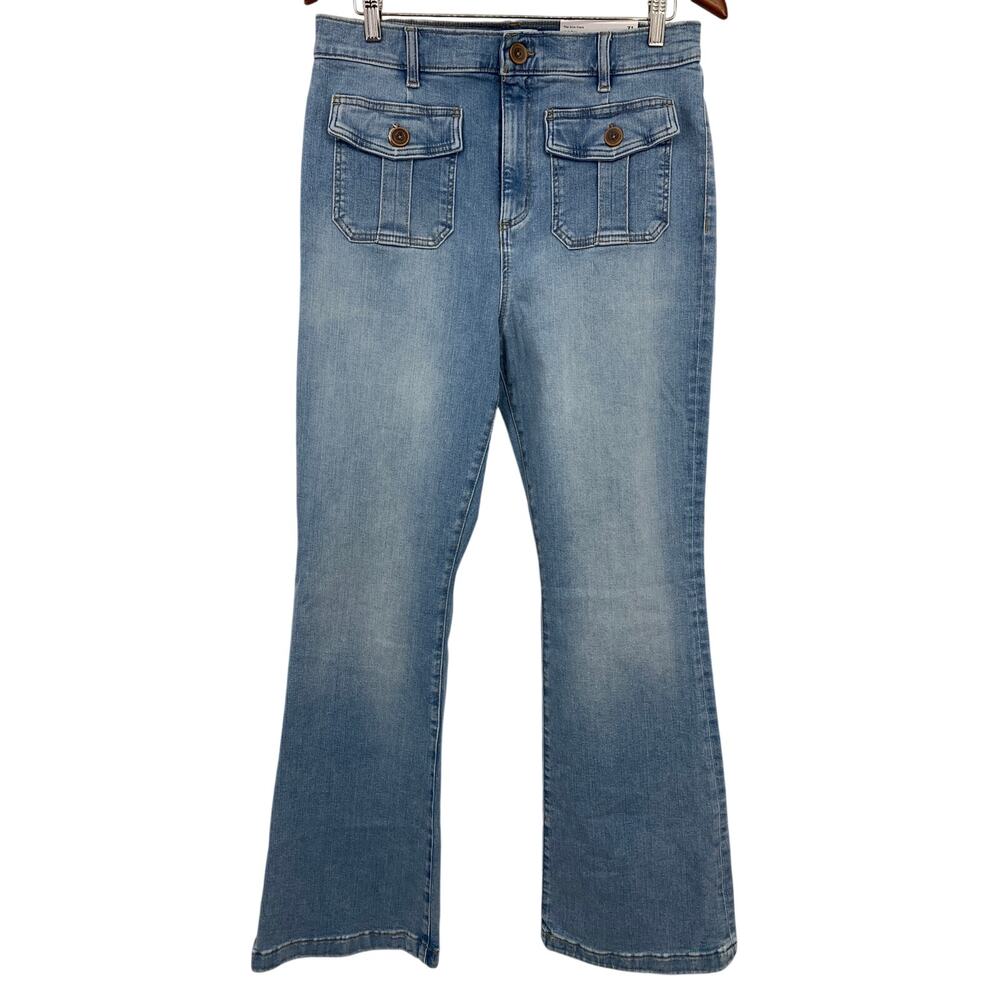 Ann Taylor Loft Jeans Women 31 Slim Flare Stretch Denim Front Pockets NWT New